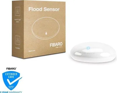 Productafbeelding van FIBARO Flood Sensor Watermelder Wit - Z-Wave Plus met Alarm
