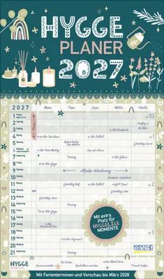 Produktbild von Familienkalender 2027 Hygge Planer 27x46 cm mit 5 Spalten und Zusatzspalte