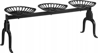 Immagine prodotto di Panca da giardino senza schienale panca da giardino mobili da giardino panca in legno 155x42cm metallo legno panca da giardino mobili da giardino
