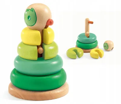 Image de Djeco Puzzle en bois canard empilable éducatif