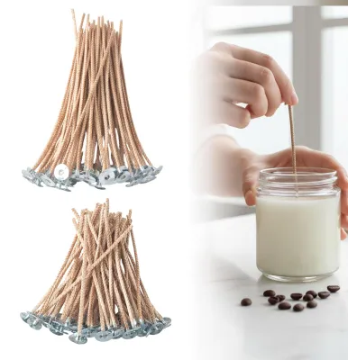 Produktbild von Kerzendochte - 100 Stück vorgewachste Baumwoll-Dochte - für DIY Kerzenherstellung - 10 cm und 15 cm Länge