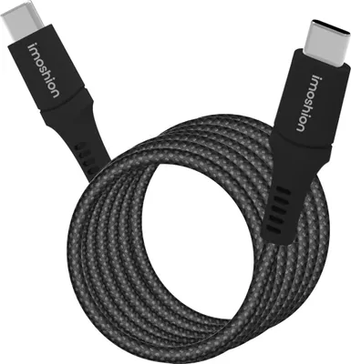 Productafbeelding van imoshion Magnetische braided kabel - USB-C naar USB-C - 1 meter - Zwart