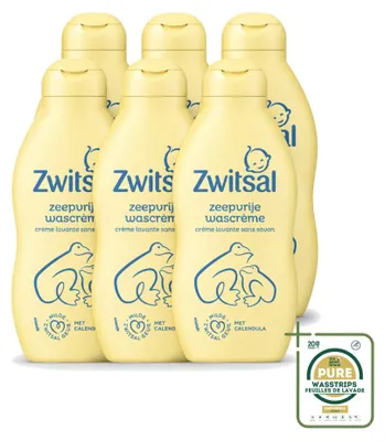 Obrázek produktu pro 6 kusů čisticího krému Zwitsal bez mýdla - 200 ml - balení