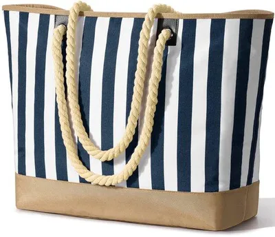 Immagine prodotto di Grande borsa da spiaggia impermeabile con chiusura per donna