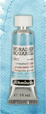 Schmincke Horadam Aquarell 15ml - Gletscher Türkis - Supergranulierende Farbe 14 962 006