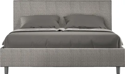 Produktbild von ITYHOME - Gepolstertes Bett ohne Lattenrost 160x190 mit Stoffbezug Labirinto 02 Grau Adele