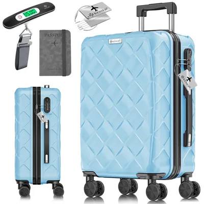 Image de Valises KESSER® | Valises à coque rigide en ABS avec serrure à combinaison, pèse-bagages et portefeuille de voyage Roulettes 360° | Valises pour les affaires et les voyages Trolley