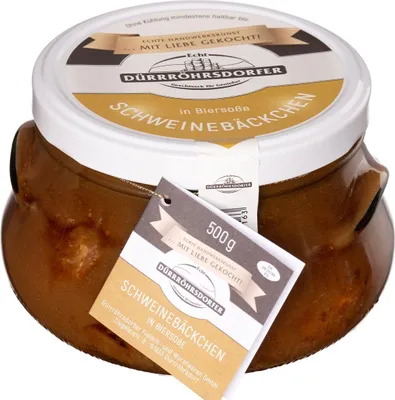 Produktbild von Schweinebäckchen im Glas 500g – Dürrröhrsdorfer Fleischwaren