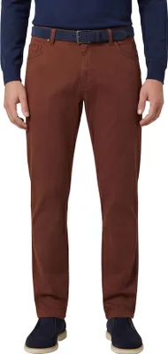 Produktbild von Einfarbige Meyer Dublin 5-Pocket-Hose braun Baumwolle