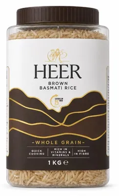 Zdjęcie produktu dla Brązowy ryż basmati Heer Brown Basmati Rice 1kg - pełnoziarnisty