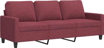 Obrázok produktu pre vidaXL 3-miestna pohovka Vínovočervená 180 cm Látka