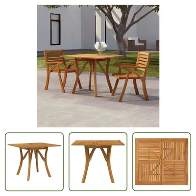 Image de The Living Store Table de jardin 85x85x75 cm bois massif acacia