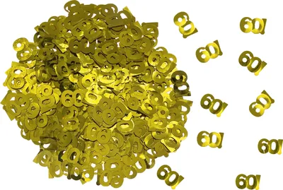 Produktbild von Oblique Unique Konfetti 60. Geburtstag Jubiläum Streudeko Tisch Deko 1500 Stk. Geburtstagsdeko gold