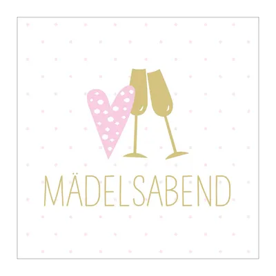Produktbild von Servietten 33x33cm Mädelsabend