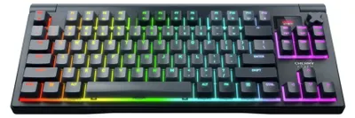Immagine prodotto di CHERRY XTRFY MX 8.3 TKL Wireless, cablato e wireless, USB + RF Wireless + Bluetooth, interruttore meccanico, QWERTY, LED RGB, grigio