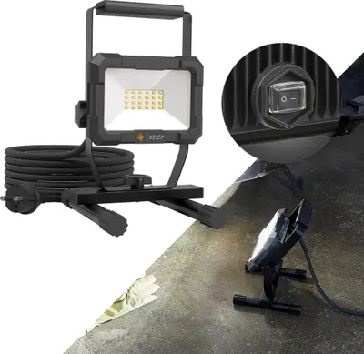 Obrázok produktu pre LED Blackline stavebný reflektor s podstavcom (20 W, 1600 lúmenov, IP65)
