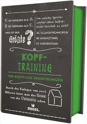 Produktbild von MOS00903 - Quiz-Box "Kopf-Training", für 1 oder mehr Spieler, ab 12 Jahre (DE-Ausgabe)