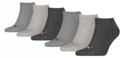 Immagine prodotto di Calzini PUMA unisex, confezione da 6 - ECOM, donna, uomo, logo, monocolore grigio 39-42
