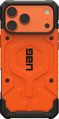 Produktbild von Handyhülle für iPhone 17 Pro Max, Urban Armor Gear Pathfinder Mag mit MagSafe, Orange mit Schwarzen Elementen