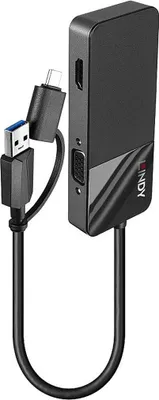 Image de Convertisseur Lindy USB 3.0 type A et C vers HDMI & VGA