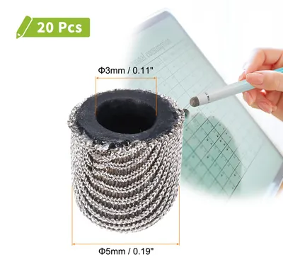 Produktbild von 20 Stš¹ck Ersatzfaser-Mesh-Spitzen fš¹r Stylus-Stifte 5mm Geeignet fš¹r Kapazitive Touchscreens, hohe Empfindlichkeit, weich, keine Kratzer auf dem Bildschirm Stiftspitze
