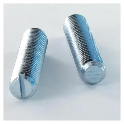 Produktbild von Metallschrauben Stellschraube Gespalten M6X40 Flache Spitze Verzinkt