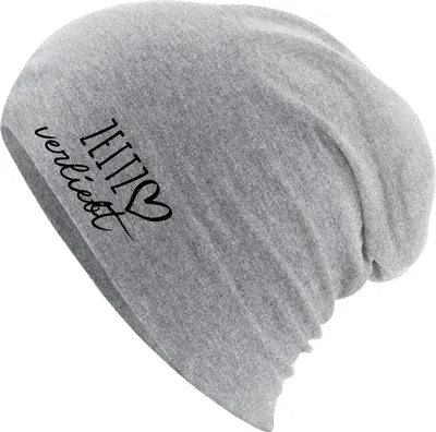 Produktbild von Huuraa Beanie Zeitz verliebt Heather Grey One Size Baumwolle und Elasthan Mütze Geschenkidee
