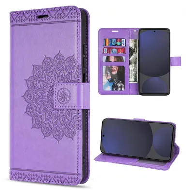 Produktbild von Handy Tasche für Samsung Galaxy S24 FE Hülle Handyhülle Klapphülle Wallet Case in Lila