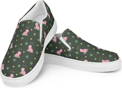 Produktbild von Mr. & Mrs. Panda Loafer Schwein Glück Größe 36 1/2 - Grün - Geschenk, Träume, Motivation, Ziele, Glücksbringer, Slipper Damen, Espadrilles, Lustige Sprüche, Sterne, Für