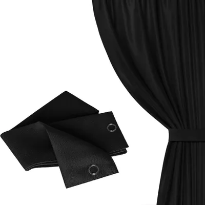 Produktbild von Schwarze 8x140 cm Polyester Schärpe - Ideal für stilvolle Vorhanggestaltung