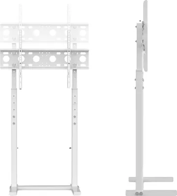 Immagine prodotto di Supporto TV mobile, regolabile in altezza, compatibile con televisori da 32-85 pollici, bianco 32-65 pollici