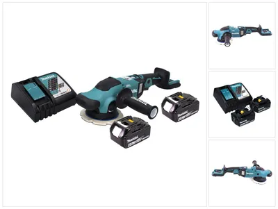 Produktbild von Makita DPO 600 RM Akku Exzenterpolierer 18 V 150 mm XPT Brushless + 2x Akku 4,0 Ah + Ladegerät