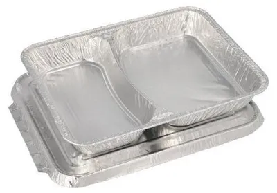Produktbild von Menüschalen + Deckel, Alu 2-geteilt 0,83 l 3 cm x 17,7 cm x 22,5 cm
