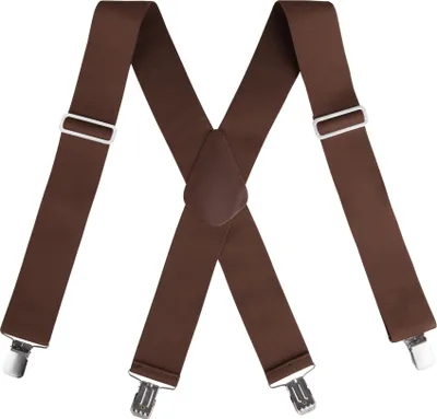 Produktbild von Hosenträger für Herren - X-Design - Extra Breit 5cm - Elastische verstellbare Hosenriemen mit 4 sehr starken Metall Clips - Vintage - Oldschool