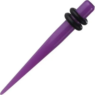 Produktbild von Piercing Ohr Expander Dehnungsstab Straight Acryl Dehnstab Neon UV Lila - 4mm