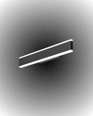 Produktbild von 16-W-LED-Wandleuchte aus schwarzem Aluminium mit einstellbarer Farbtemperatur (3000 K/4000 K/6000 K) für moderne und elegante Beleuchtung - Perenz