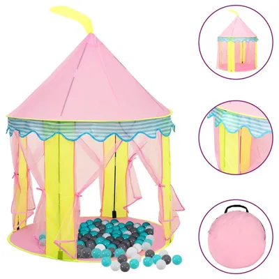 Immagine prodotto di vidaXL Tenda da gioco per bambini con 250 palline Rosa 100x100x127 cm