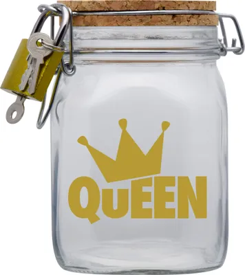 Produktbild von Spardose Geld Geschenk Ideen Queen Design2 Transparent Größe L 1 Liter