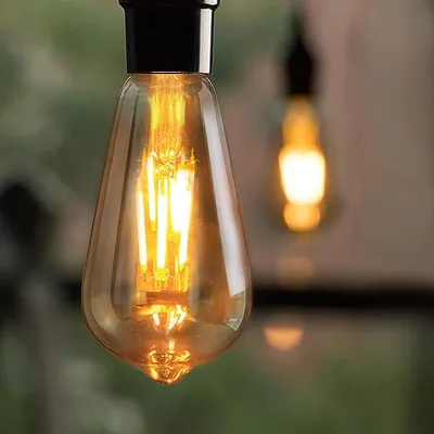 Produktbild von ZMH 1x Edison Vintage Glühbirne - LED Lampe E27 4W Glühlampe Warmweiß 2700K Glühbirne Dekorative Vintage Filament Lampen ST64 Antike Bulb für Nostalgie Retro Beleuchtung Café Bar - nicht dimmbar
