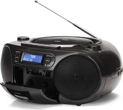 Obrázok produktu pre Aiwa BBTC-660DAB/BK Black Prenosné hi-fi rádio s CD, kazetovým magnetofónom, Bluetooth, DAB+, USB