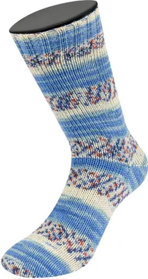 Produktbild von Lana Grossa - Meilenweit 100g Modello 4373 creme jeans rost hellblau himmelblau