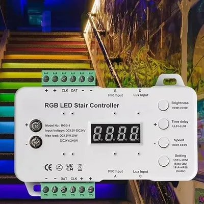 Zdjęcie produktu dla Oświetlenie schodów LED rgb czujnik ruchu 16 stopni inteligentne