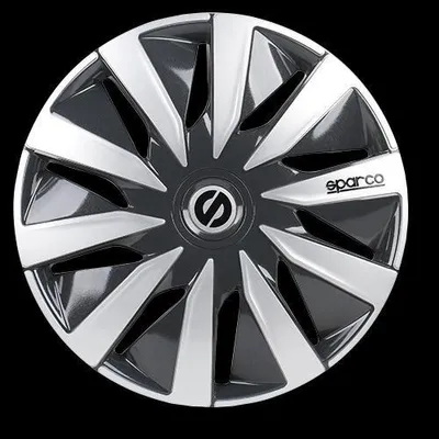 Produktbild von 14" Zoll Radkappen Grau/Silber Radzierblenden Radblenden SPC1491GRSV SPARCO
