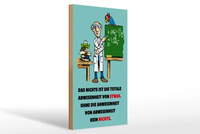 Produktbild von Holzschild Spruch 20x30cm Nichts ist Abwesenheit von Etwas