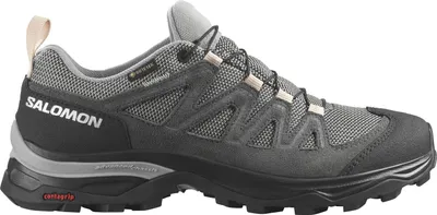 A side view of a Salomon X Ward Leather GTX W hiking shoe.