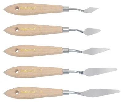 5er-Set Malerspachtel aus Edelstahl für Acryl & Öl