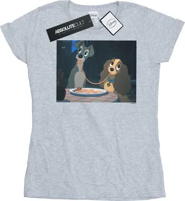 Produktbild von Disney - "Lady And The Tramp Spaghetti Slurp" T-Shirt für Damen BI15334 (M) (Grau)