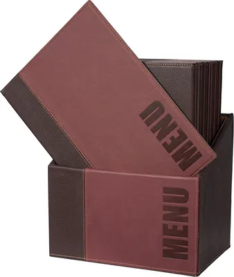 Produktbild von Securit Speisekarten Mappe TRENDY in Box DIN A4 weinrot 1 Box mit 20 Mappen