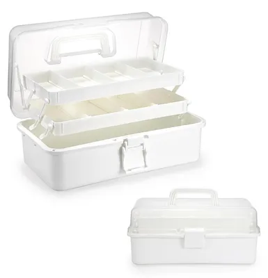 Image de Boîte de rangement multifonctionnelle à 3 compartiments - idéale pour la couture et les produits de beauté