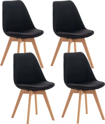 Produktbild von 4er Set Stuhl HLO-CP58 Stoff  schwarz